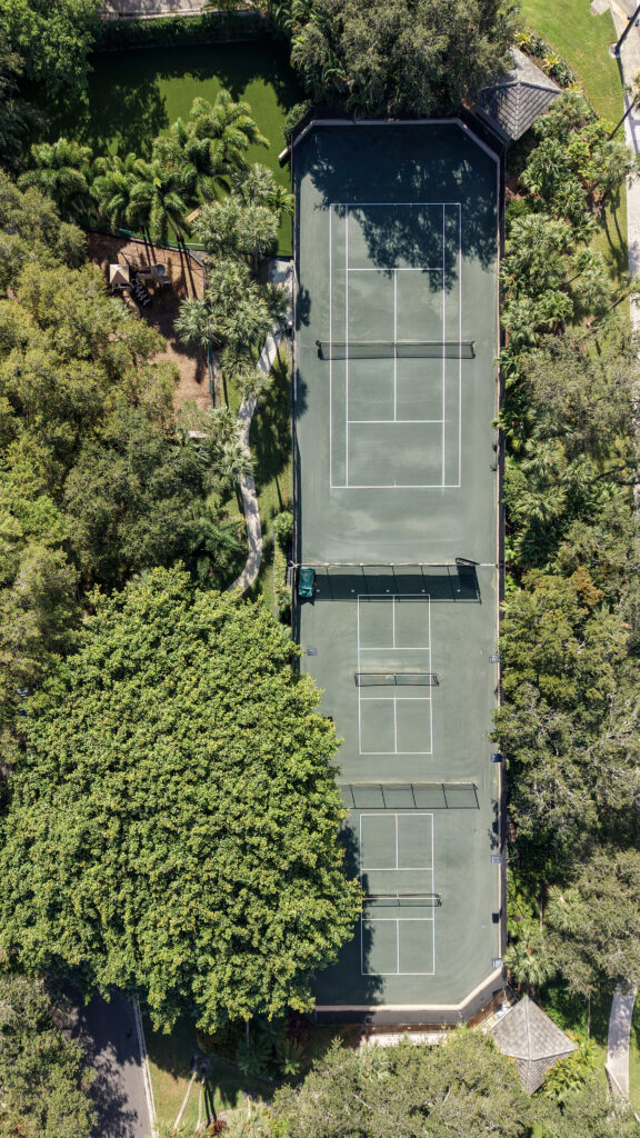 Tennis courts at Boca Marina Yacht Club in East Boca Raton, Florida