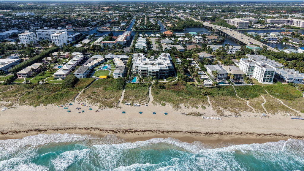 Coastal contemporary architecture at Ocean Delray condominium in Delray Beach