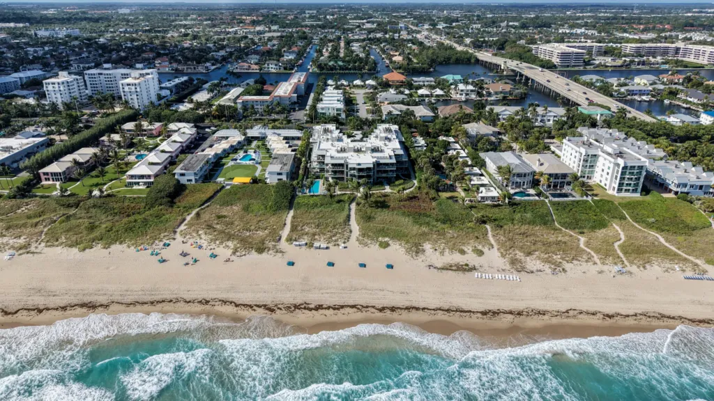 Coastal contemporary architecture at Ocean Delray condominium in Delray Beach
