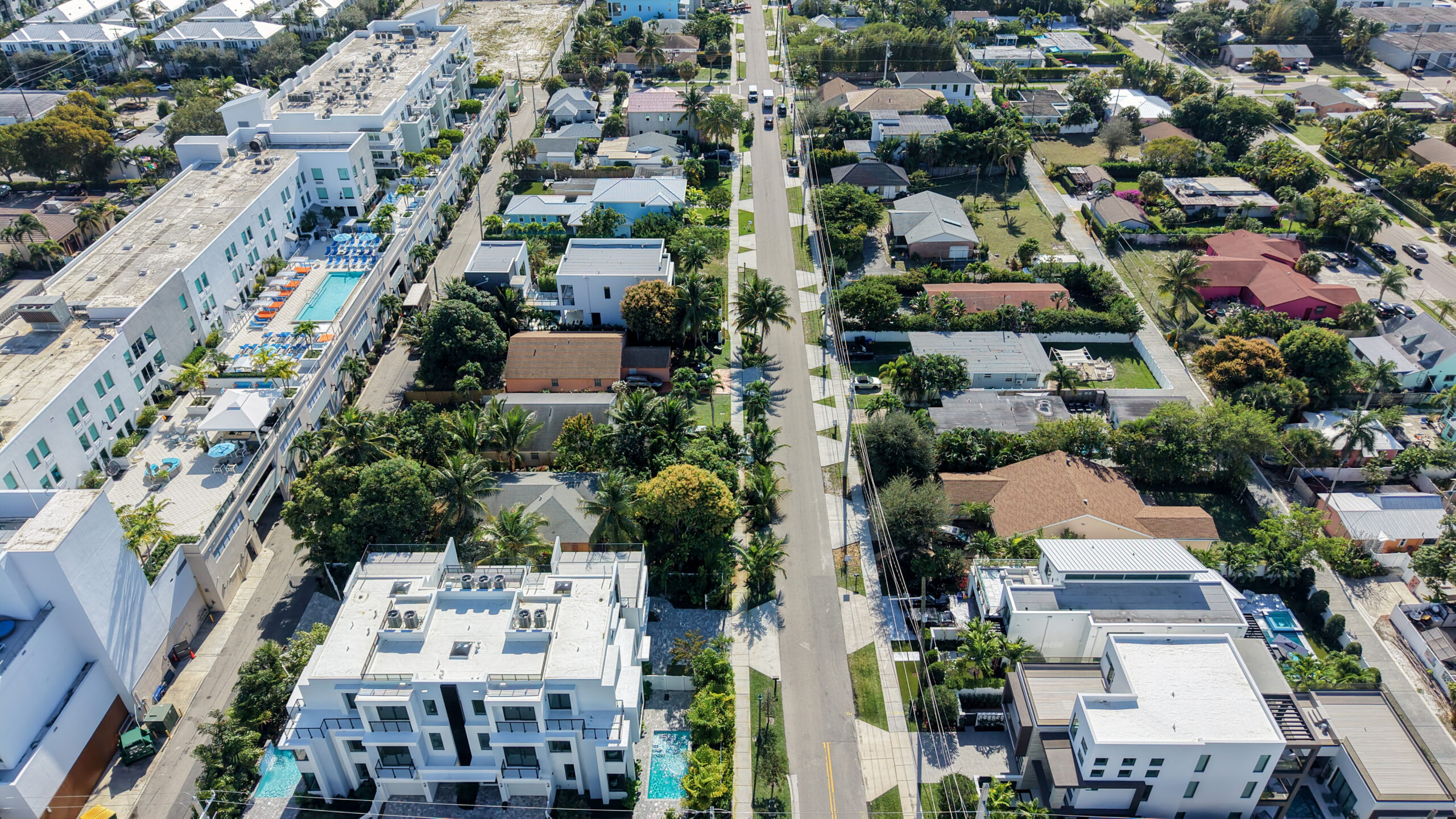 Aerial view of Osceola Park neighborhood in Delray Beach