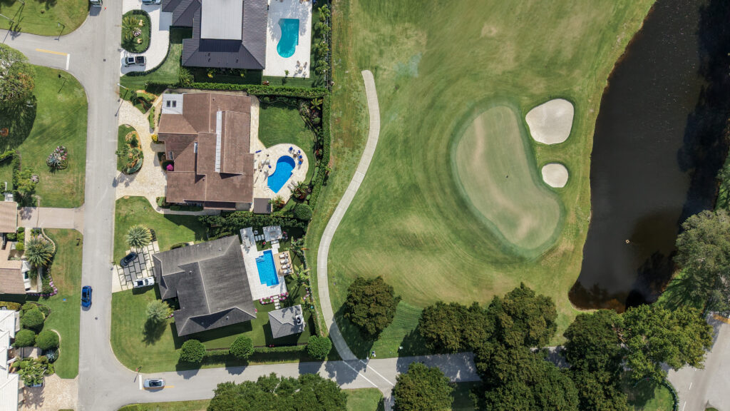Homes along the golf course at The Hamlet at Seagate Country Club in Delray Beach
