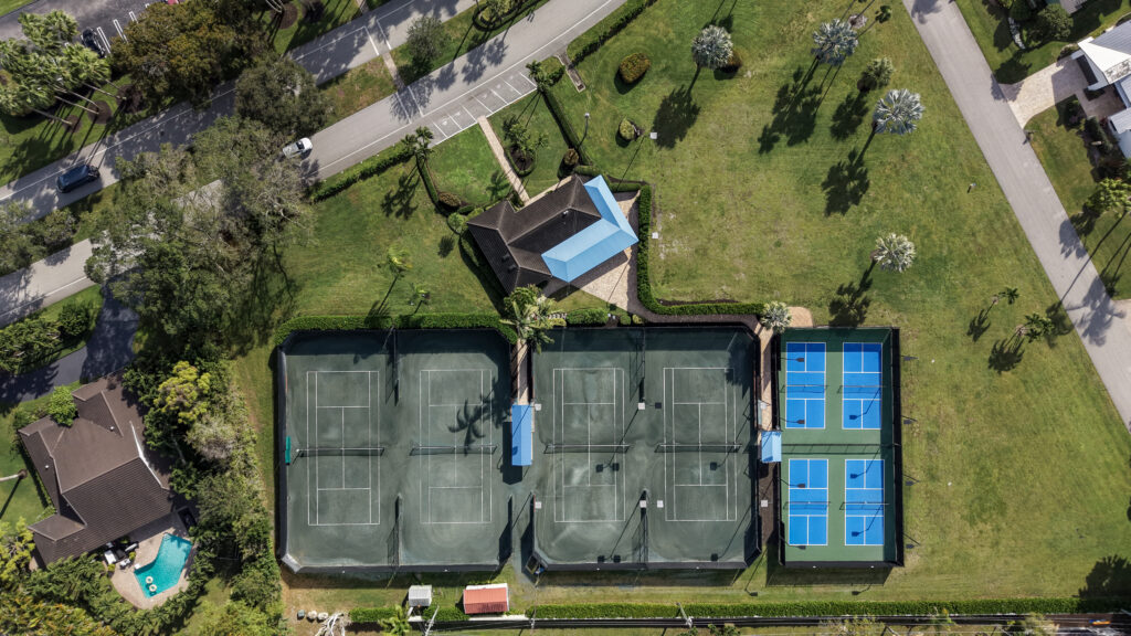 Tennis courts at The Hamlet at Seagate Country Club in Delray Beach