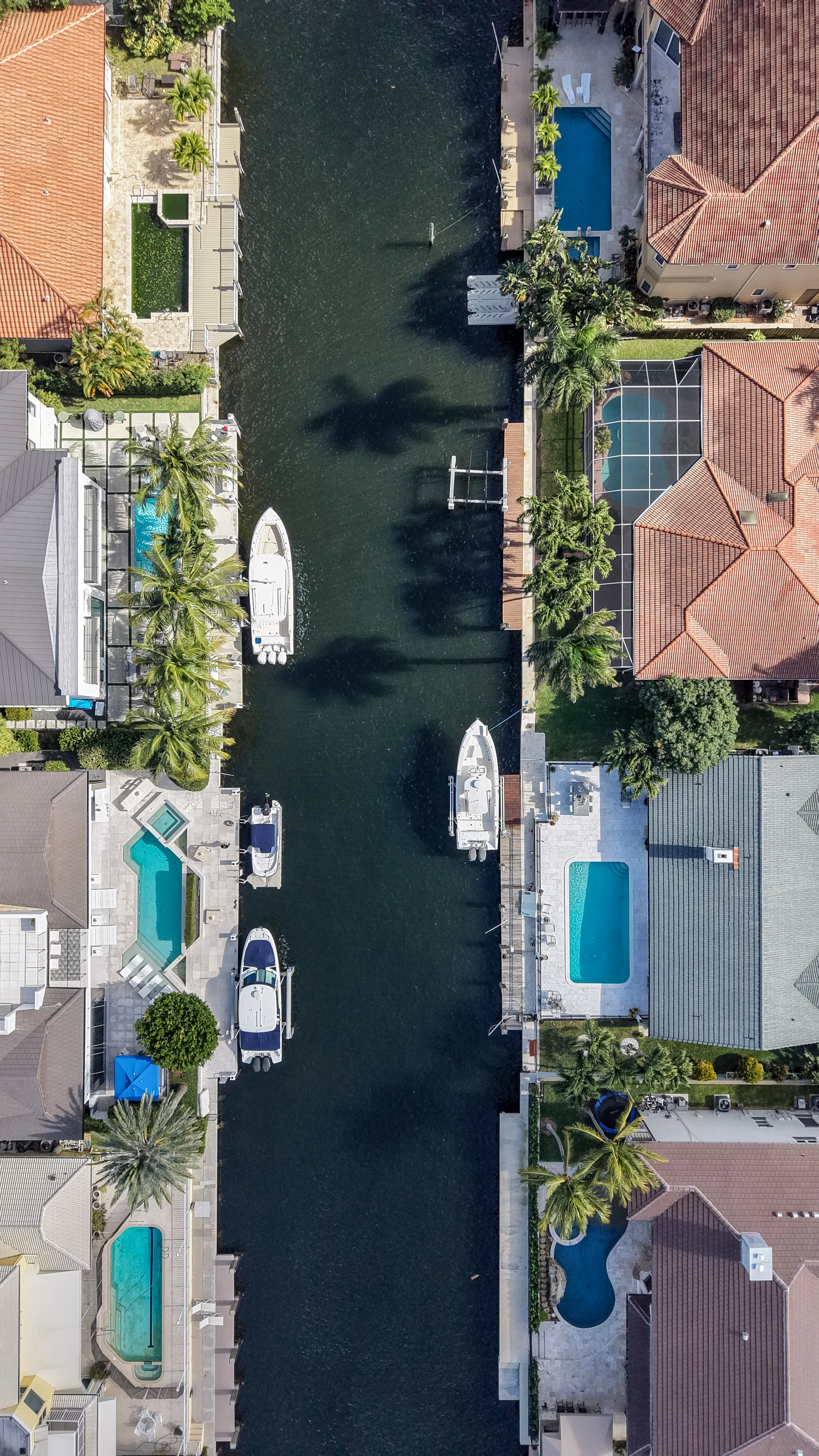 Deep-water boating canals in Tropic Isle Delray Beach