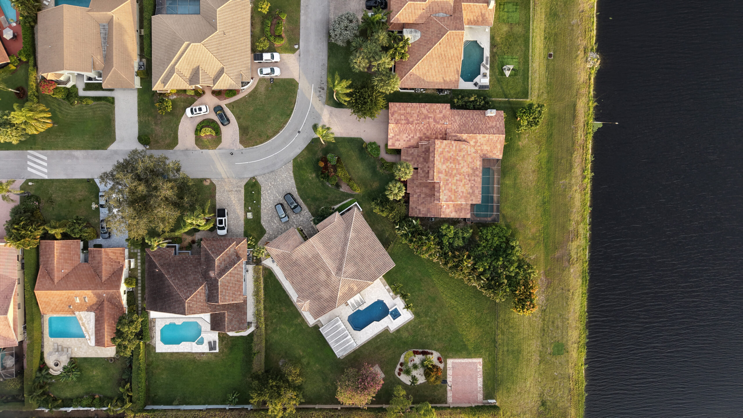 Canal and golf course views from homes in The Cloisters Boca Raton